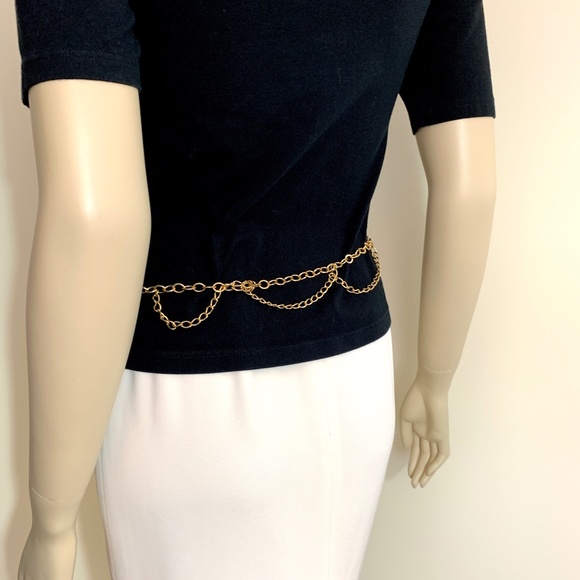 Vintage gold tone chain belt - Picture 5 of 7